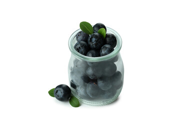 Fresh delicious blueberry isolated on white background