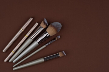 MUA makeup artist tools, brushes set rose gold