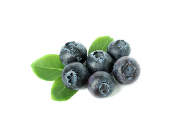 Fresh delicious blueberry isolated on white background