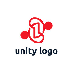Unity Logo Template Design. Creative social people logo, partnership, team, etc.