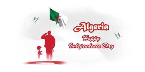 vector illustration for Algeria independence day