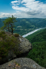 View of the Elbe Canyon in Bohemian Switzerland.