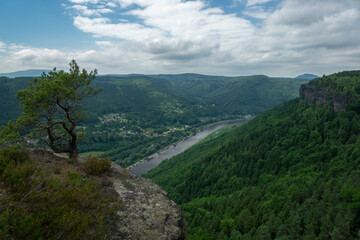 View of the Elbe Canyon in Bohemian Switzerland.