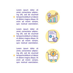 Commercial demand for clean hydrogen concept line icons with text. PPT page vector template with copy space. Brochure, magazine, newsletter design element. Eco fuel linear illustrations on white
