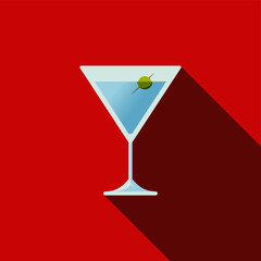 Martini cocktail vector illustration