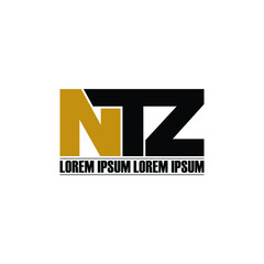 NTZ letter monogram logo design vector