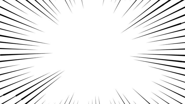 アルファ付きの白黒の集中線