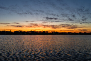sunset alphen aan den rijn water lake