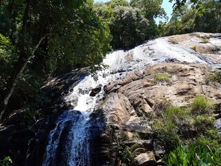 waterfall in the mountains