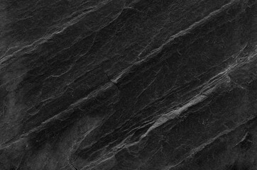 Fototapeta na wymiar Black rock background. Dark gray stone texture. Black grunge background. Mountain close-up. Distressed backdrop.