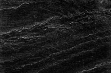Fototapeta na wymiar Black rock background. Dark gray stone texture. Black grunge background. Mountain close-up. Distressed backdrop.