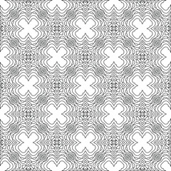 floral pattern background.Geometric ornament for wallpapers and backgrounds. Black and white pattern. 
