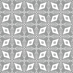 floral pattern background.Geometric ornament for wallpapers and backgrounds. Black and white pattern. 
