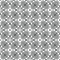 floral pattern background.Geometric ornament for wallpapers and backgrounds. Black and white pattern. 