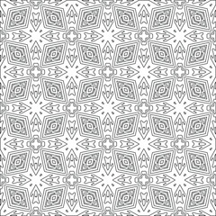 floral pattern background.Geometric ornament for wallpapers and backgrounds. Black and white pattern. 