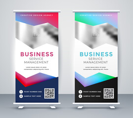 abstract roll up stand modern banner design
