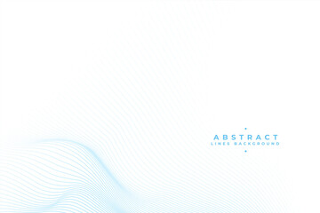 minimal white background with blue smooth lines
