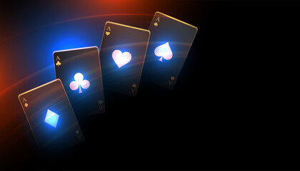 black casino playing card background - obrazy, fototapety, plakaty