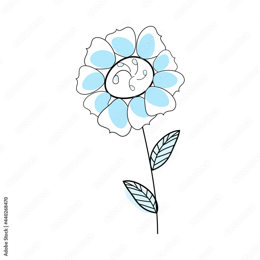 Poster doodle sketch flower