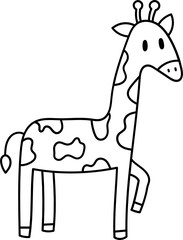 giraffe doodle icon