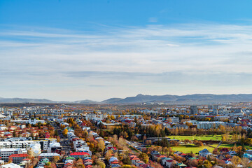 the cityscape of the capital of Iceland - Reykjavik