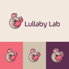 cute koala pillow logo © Andco Studio