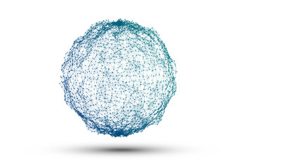 sfera, concetto, collegamenti, punti, network, 
