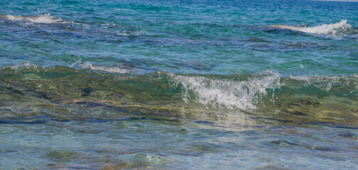 Sea water - texture, blue aqua, waves.