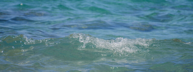 Sea water - texture, blue aqua, waves.
