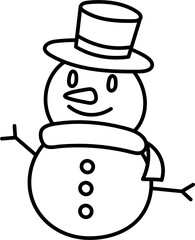 snowman doodle icon