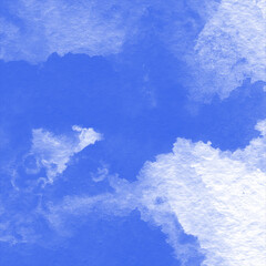 Fond aquarelle bleu et blanc art abstrait
