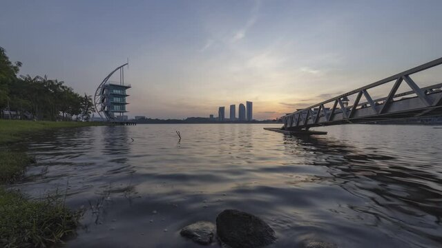 Timelapse a beautiful sunrise at Pullman Putrajaya