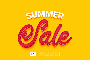 Obraz premium Summer sale editable text effect