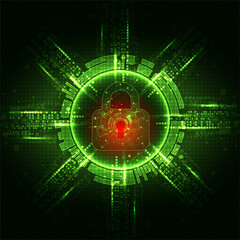 Data security Illustrates cyber data or information privacy idea. Color abstract  internet technology.