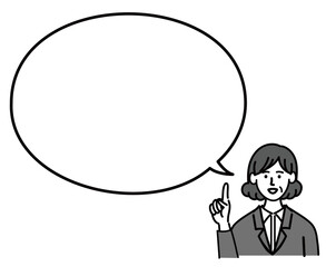 女性　ミドルエイジ 　ベクター　ポップ　提案　空欄
