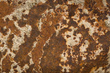 Grunge rusted metal texture, rust, and oxidized metal background. Old metal iron panel