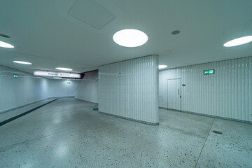 Underground Metro in Frankfurt city - Germany 
