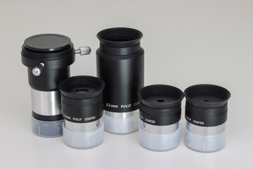 set of eyepieces for telescope