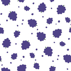 Seamless pattern with blackberries