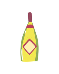 yellow wine bottle