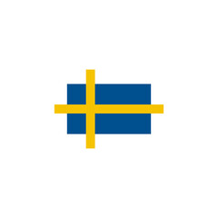 Sweden flag icon logo design template