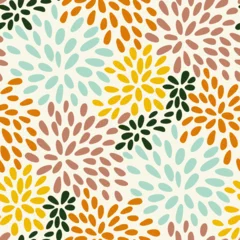 Seamless pattern with abstract flowers