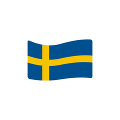 Sweden flag icon logo design template