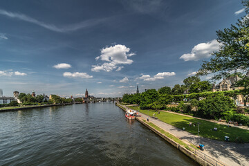 Fototapeta premium Frankfurt am Main, Germany. Cityscape image of Frankfurt am Main skyline 