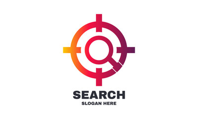 Fototapeta na wymiar stock vector abstract spot search logo designs concept vector magnifying logo