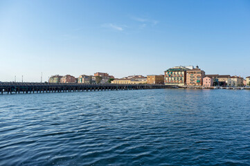 Obraz premium Long Bridge from Chioggia to Sottomarina, Italy
