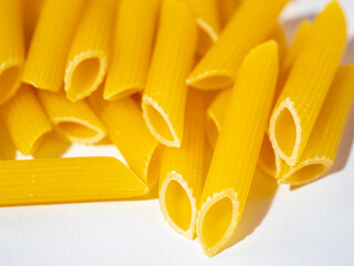 Dark noodle on a white background.