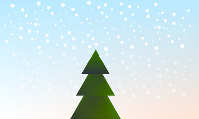 winter christmas background with sky. Snowfall, snowflakes, winter snow. vector illustration