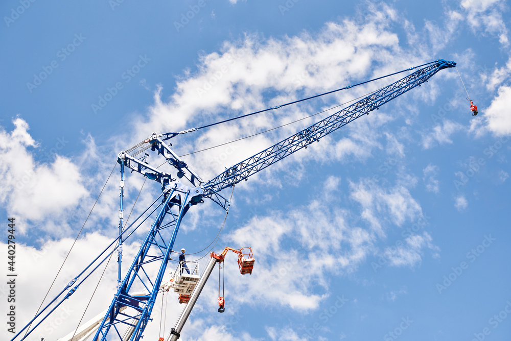 Wall mural modern mobile crawler crane