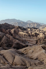 DAHAB, EGYPT: Scenic landscape view of desert mountains